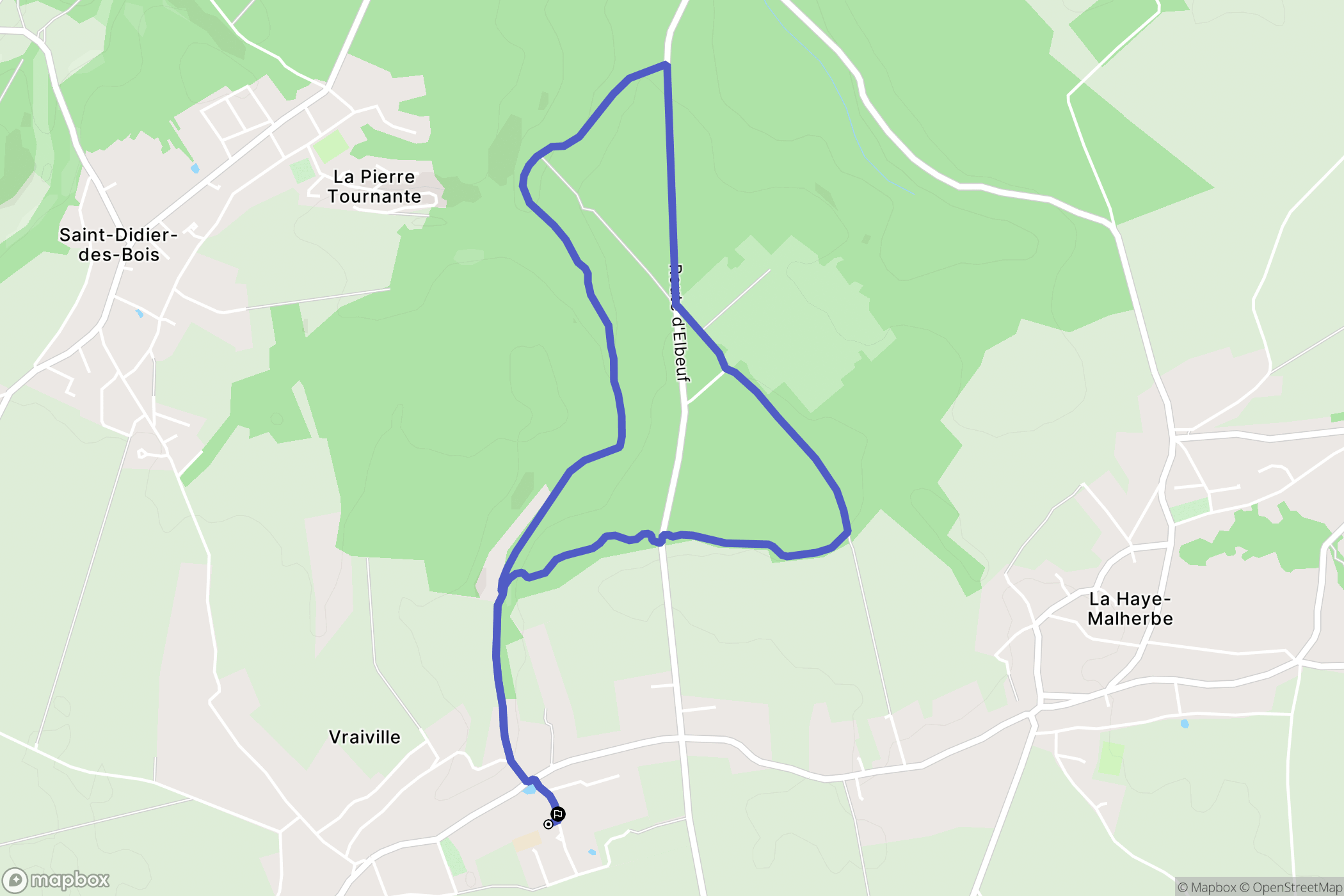 Vraiville : carte du parcours de randonnée - France