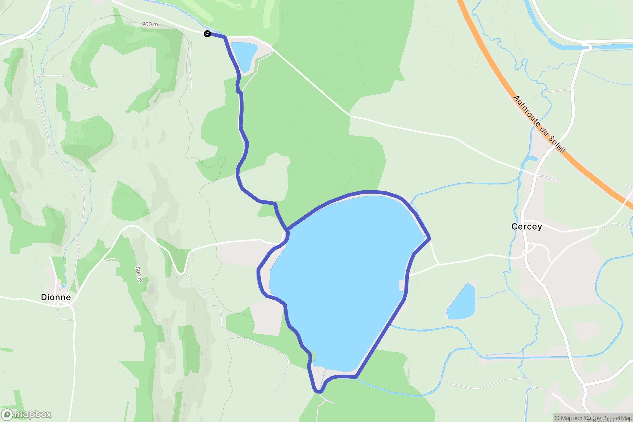 Chailly-sur-Armançon : carte du parcours de randonnée - France