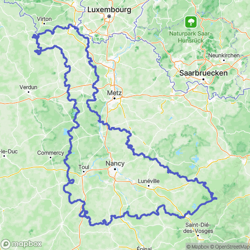 Carte de la zone de délimitation de meurthe-et-moselle