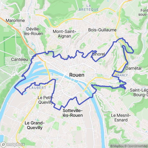 Carte de la zone de délimitation de randonnee-rouen-normandie