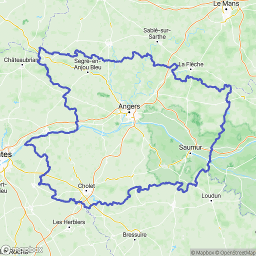 Carte de la zone de délimitation de maine-et-loire
