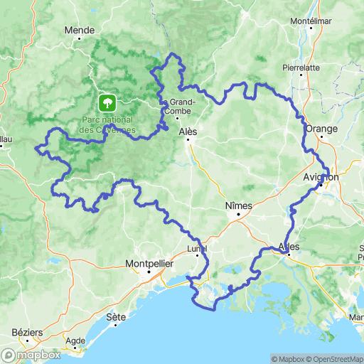 Carte de la zone de délimitation de gard