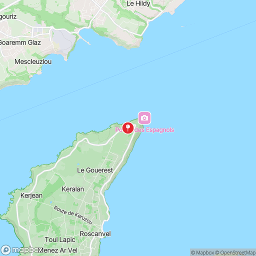 Carte de la zone de délimitation de randonnee-pointe-des-espagnols-crozon-finistere