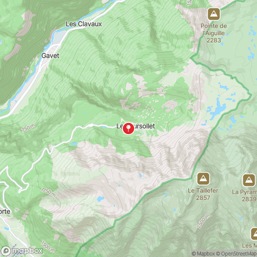 Carte de la zone de délimitation de randonnee-lac-du-poursollet-isere