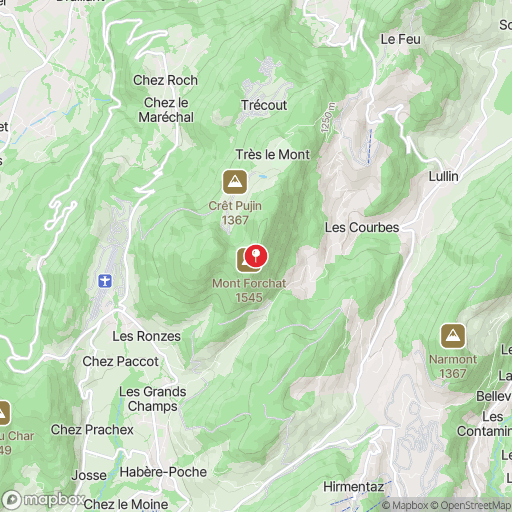 Carte de la zone de délimitation de randonnee-mont-forchat-haute-savoie