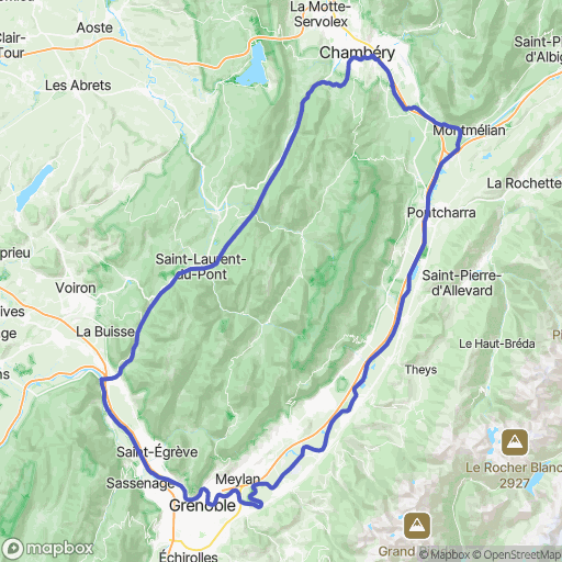 Carte de la zone de délimitation de randonnee-raquettes-chartreuse