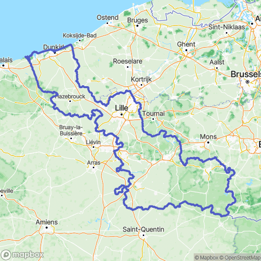 Carte de la zone de délimitation de nord