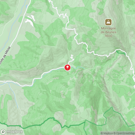 Carte de la zone de délimitation de randonnee-gorges-de-trevans