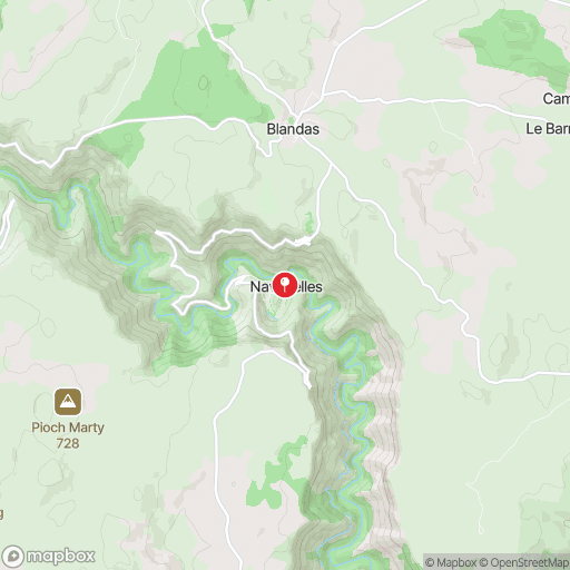 Carte de la zone de délimitation de randonnee-moulins-de-la-foux