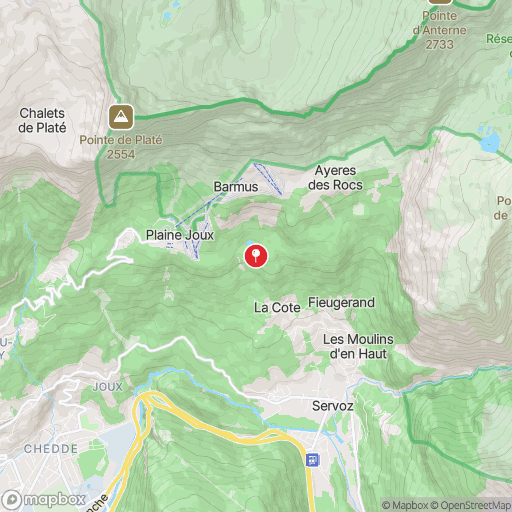 Carte de la zone de délimitation de randonnee-lac-de-pormenaz