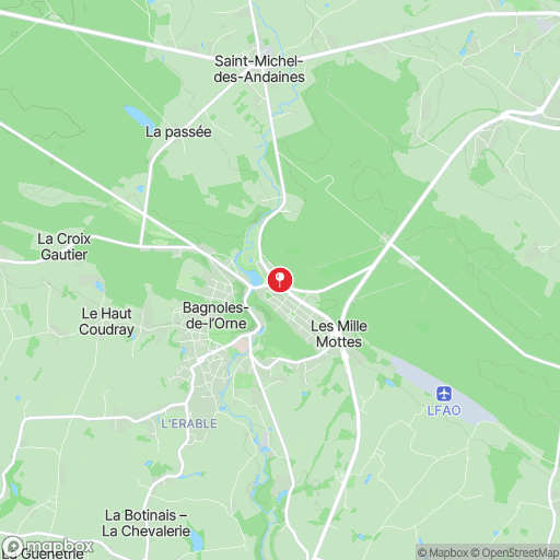 Carte de la zone de délimitation de randonnee-foret-d-andaine-orne