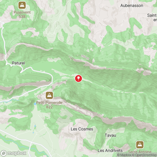 Carte de la zone de délimitation de randonnee-les-3-becs-drome