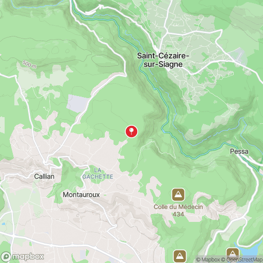 Carte de la zone de délimitation de randonnee-gorges-de-la-siagne