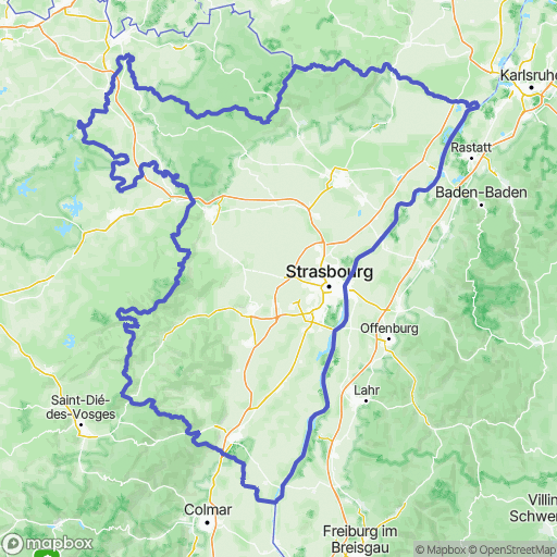 Carte de la zone de délimitation de bas-rhin