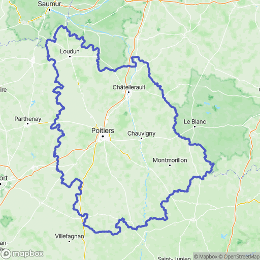 Carte de la zone de délimitation de vienne