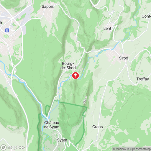 Carte de la zone de délimitation de randonnee-pertes-de-l-ain