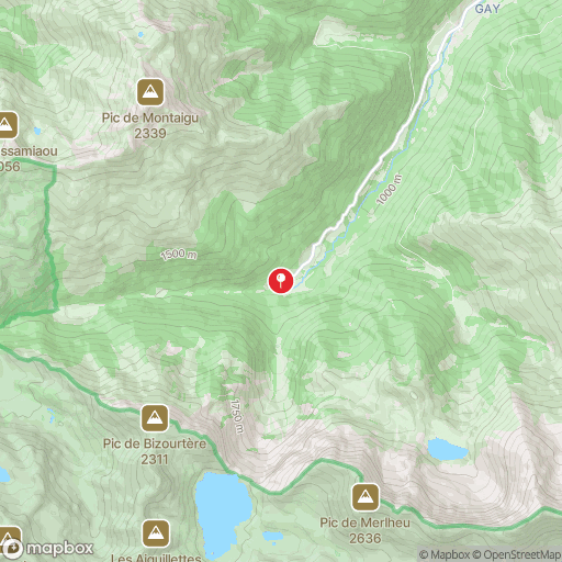 Carte de la zone de délimitation de randonnee-lac-d-ourrec-pyrenees