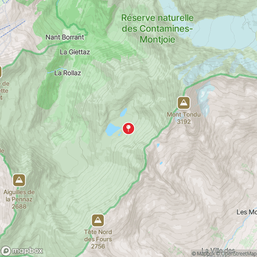 Carte de la zone de délimitation de randonnee-lacs-jovet-haute-savoie