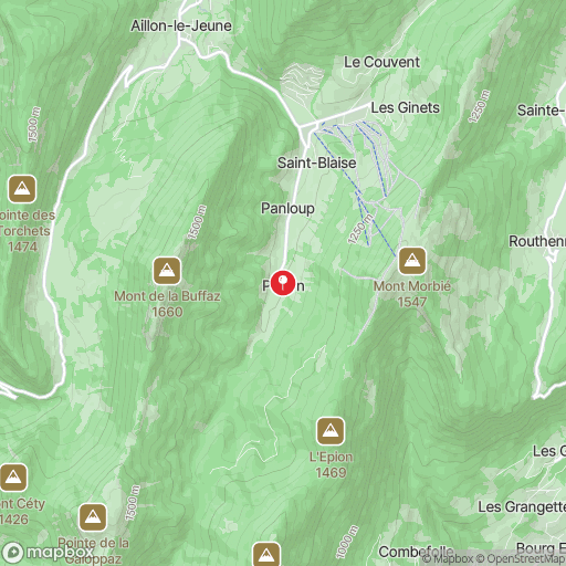 Carte de la zone de délimitation de randonnee-mont-morbie-massif-des-bauges