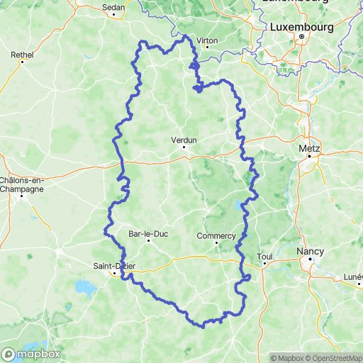 Carte de la zone de délimitation de meuse