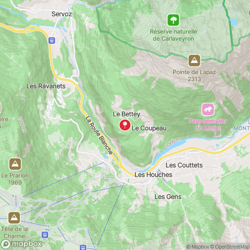 Carte de la zone de délimitation de randonnee-cascade-du-dard-haute-savoie