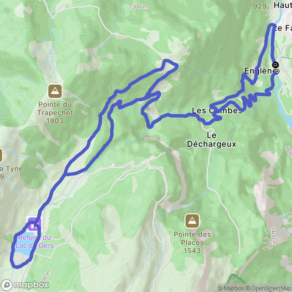 Sixt-Fer-à-Cheval : carte du parcours de randonnée - France