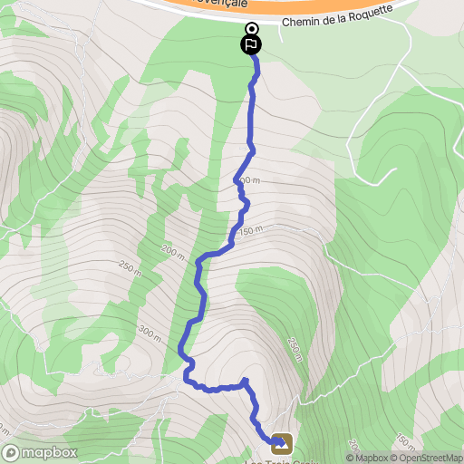 Roquebrune-sur-Argens : carte du parcours de randonnée - France