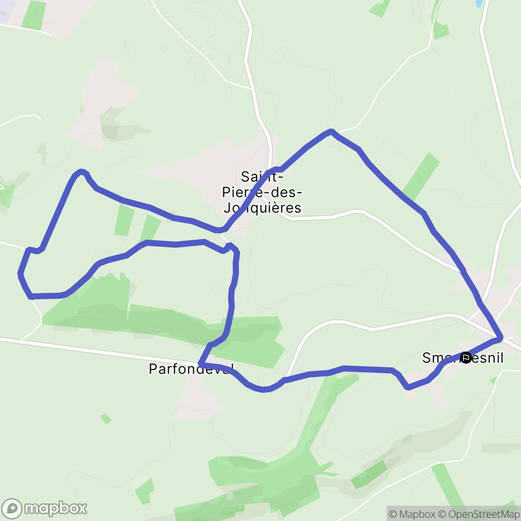 Smermesnil : carte du parcours de randonnée - France