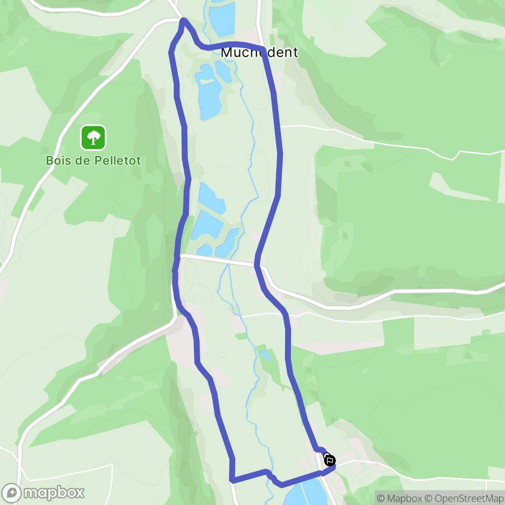 Saint-Hellier : carte du parcours de randonnée - France