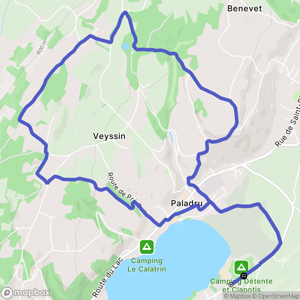 Montferrat : carte du parcours de randonnée - France