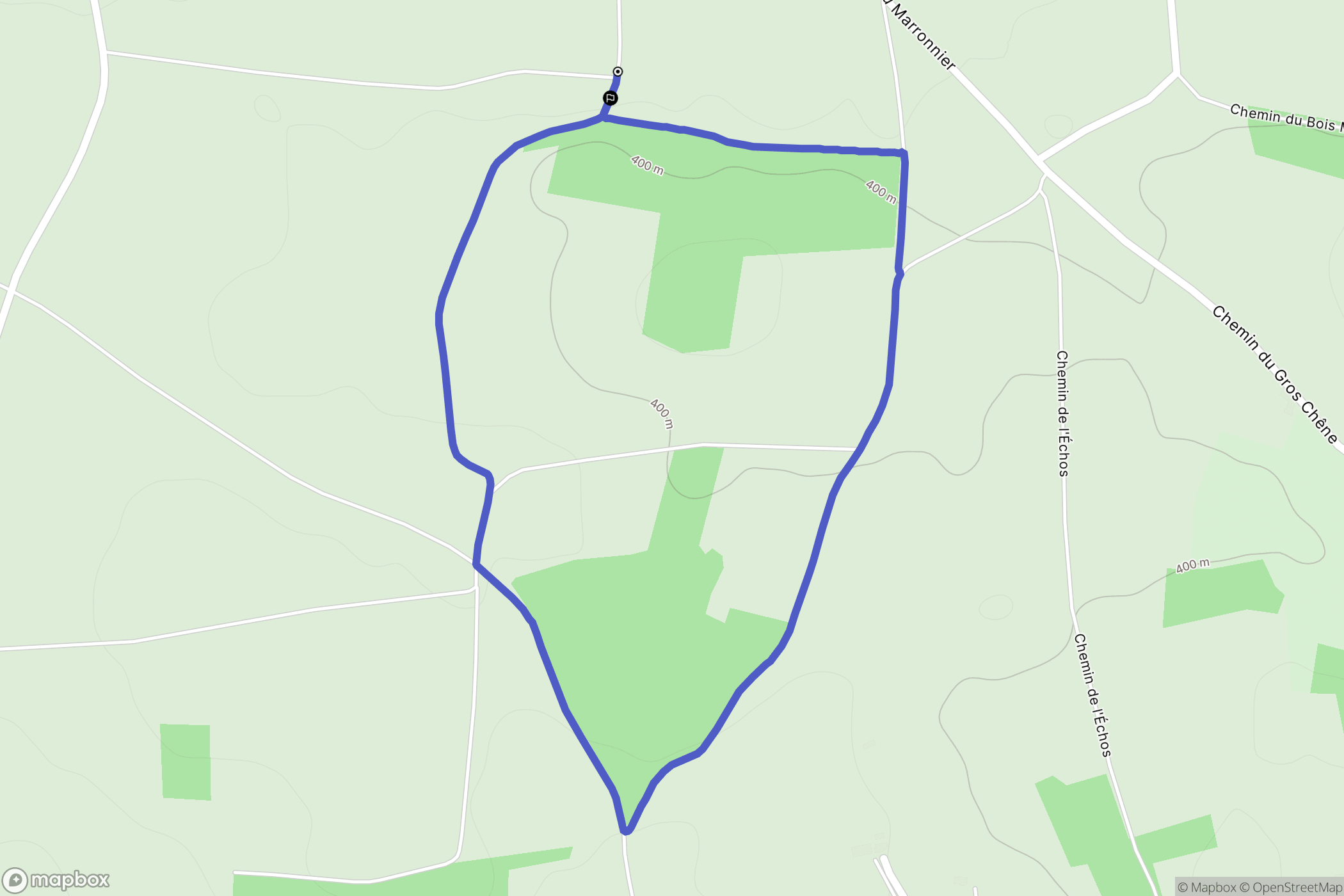 Gillonnay : carte du parcours de randonnée - France