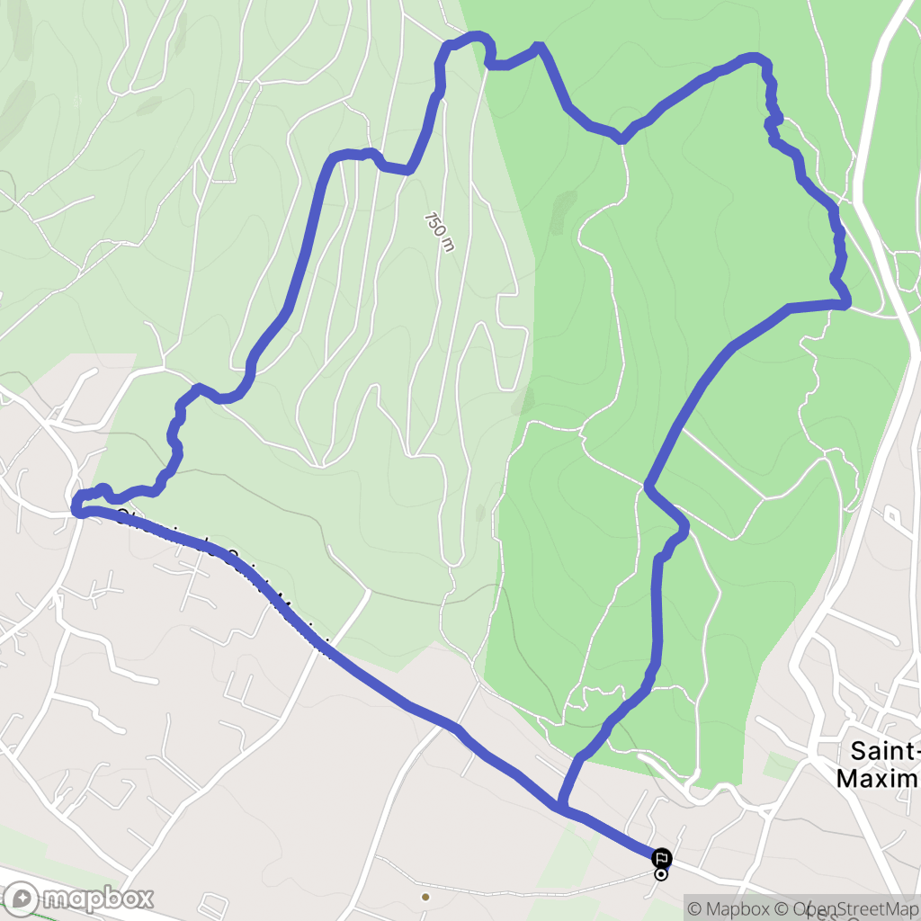 Saint-Maximin : carte du parcours de randonnée - France