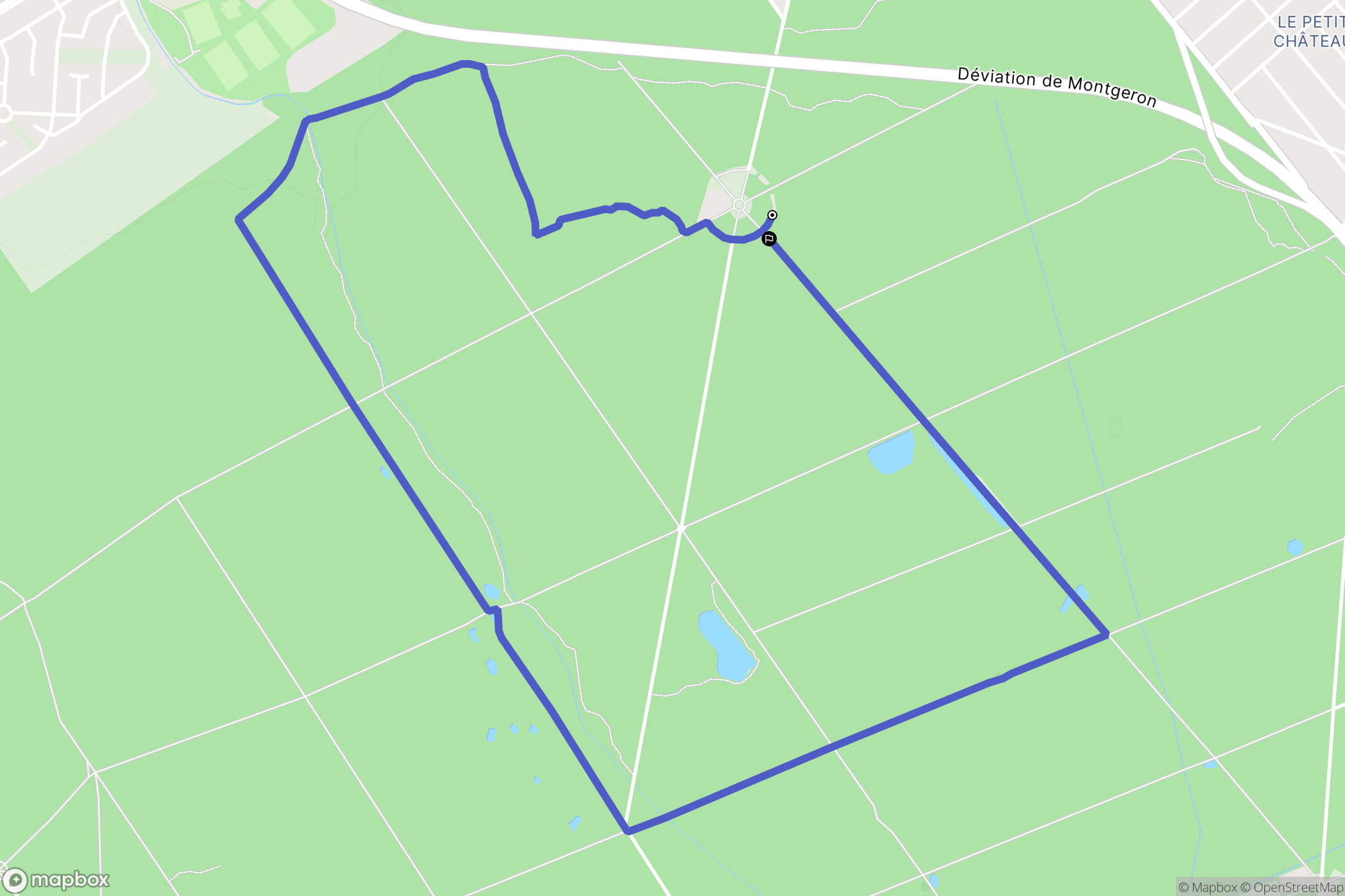 Montgeron : carte du parcours de randonnée - France