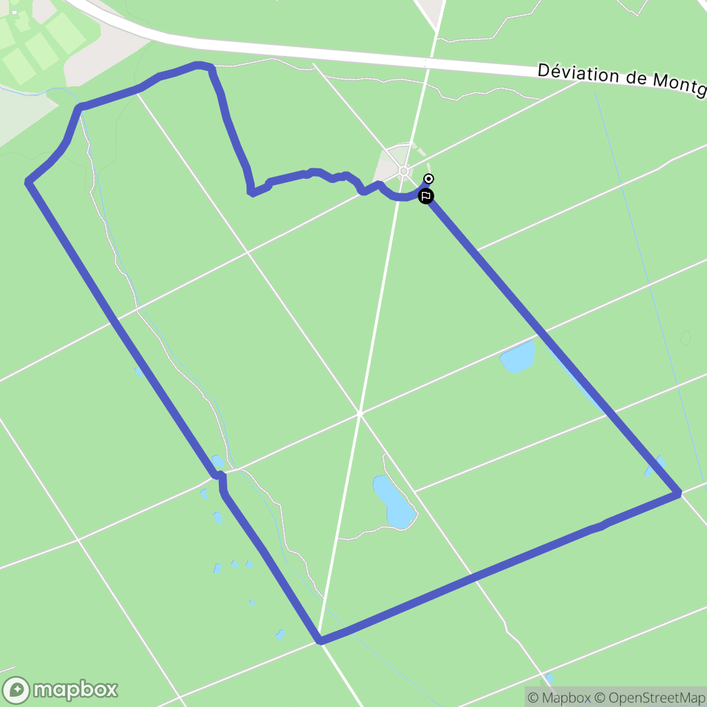 Montgeron : carte du parcours de randonnée - France