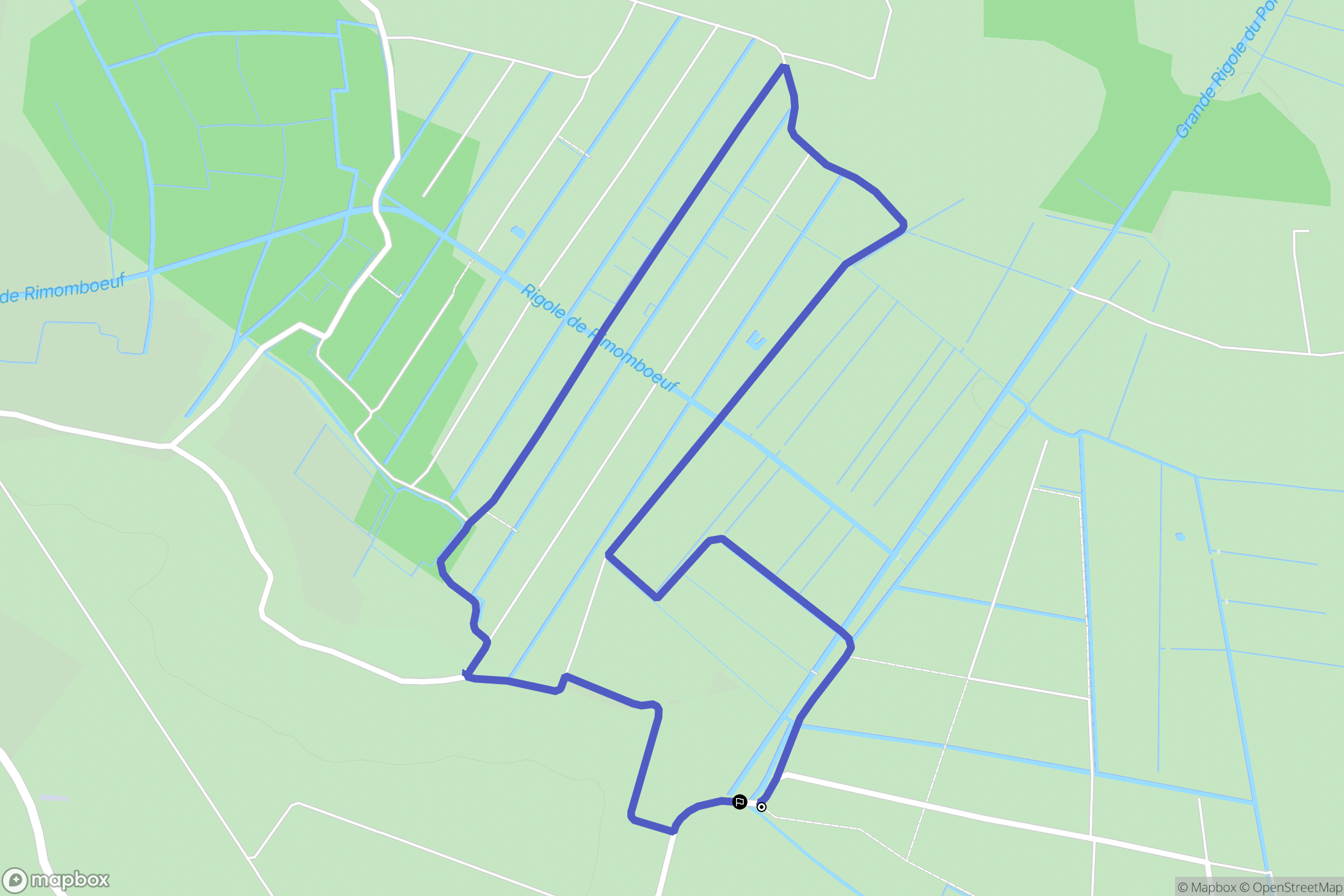 Amuré : carte du parcours de randonnée - France