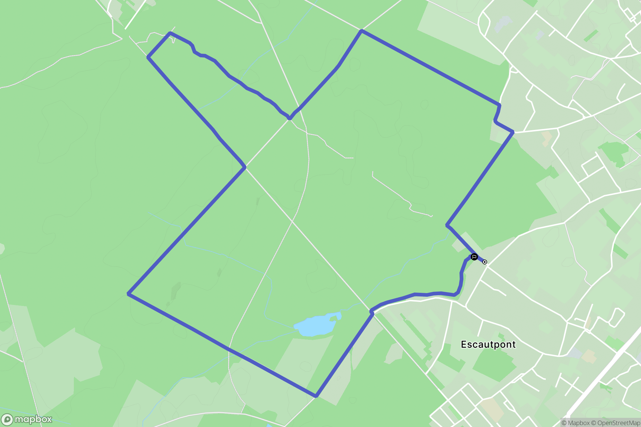 Escautpont : carte du parcours de randonnée - France