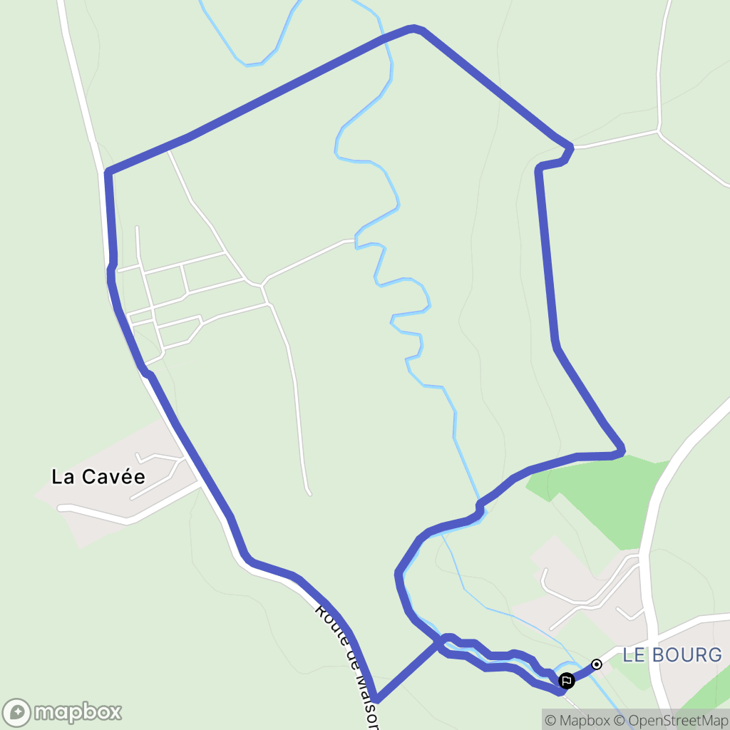 Vaux-sur-Aure : carte du parcours de randonnée - France