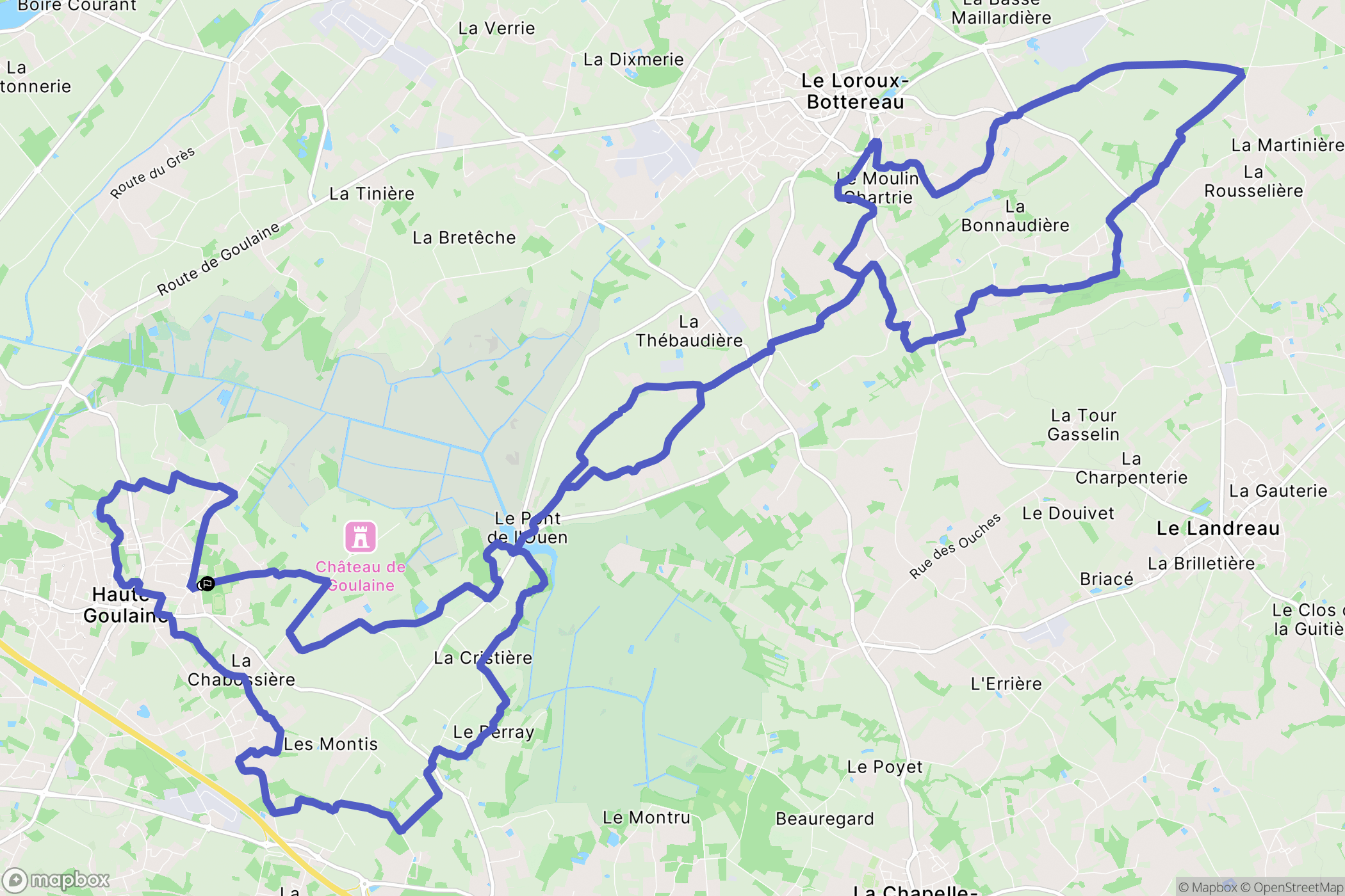 Haute-Goulaine : carte du parcours de randonnée - France