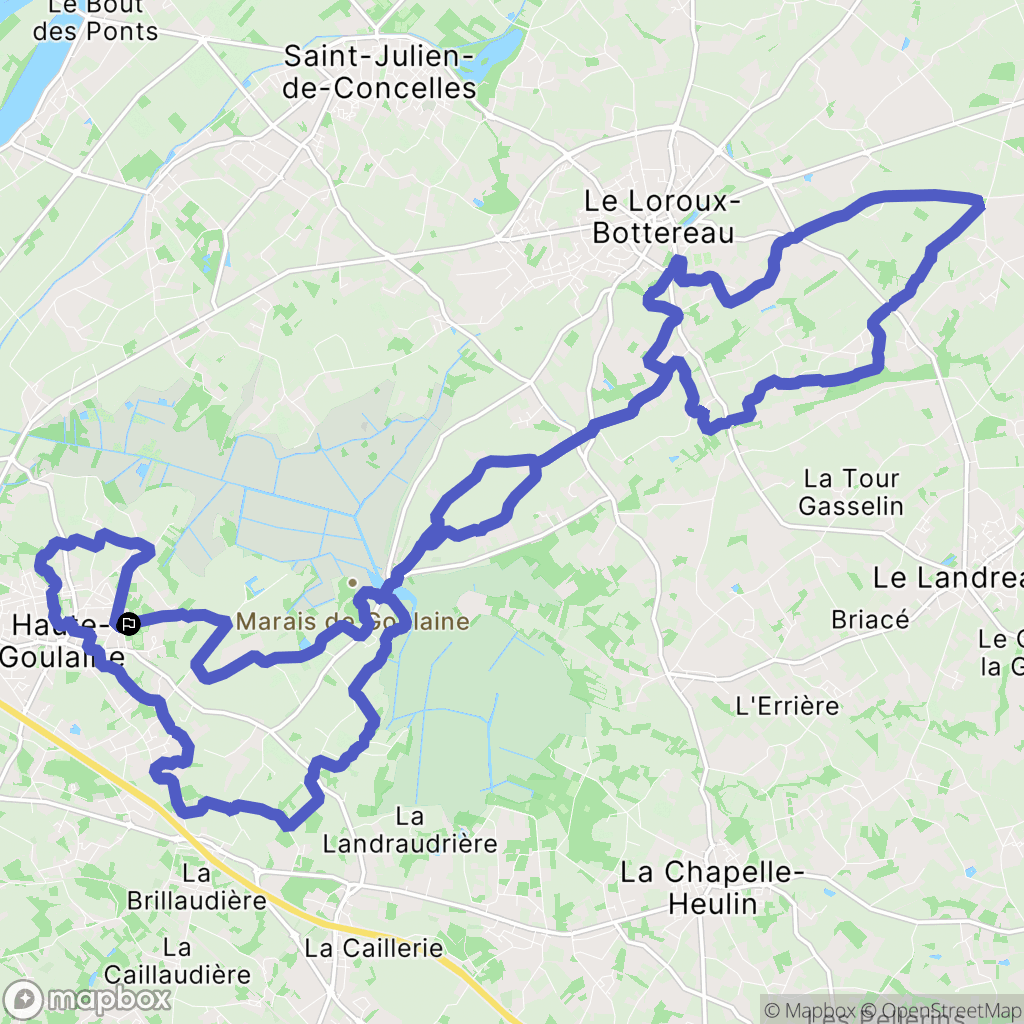 Haute-Goulaine : carte du parcours de randonnée - France