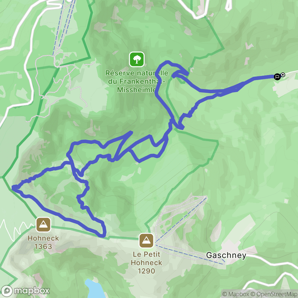 Stosswihr : carte du parcours de randonnée - France