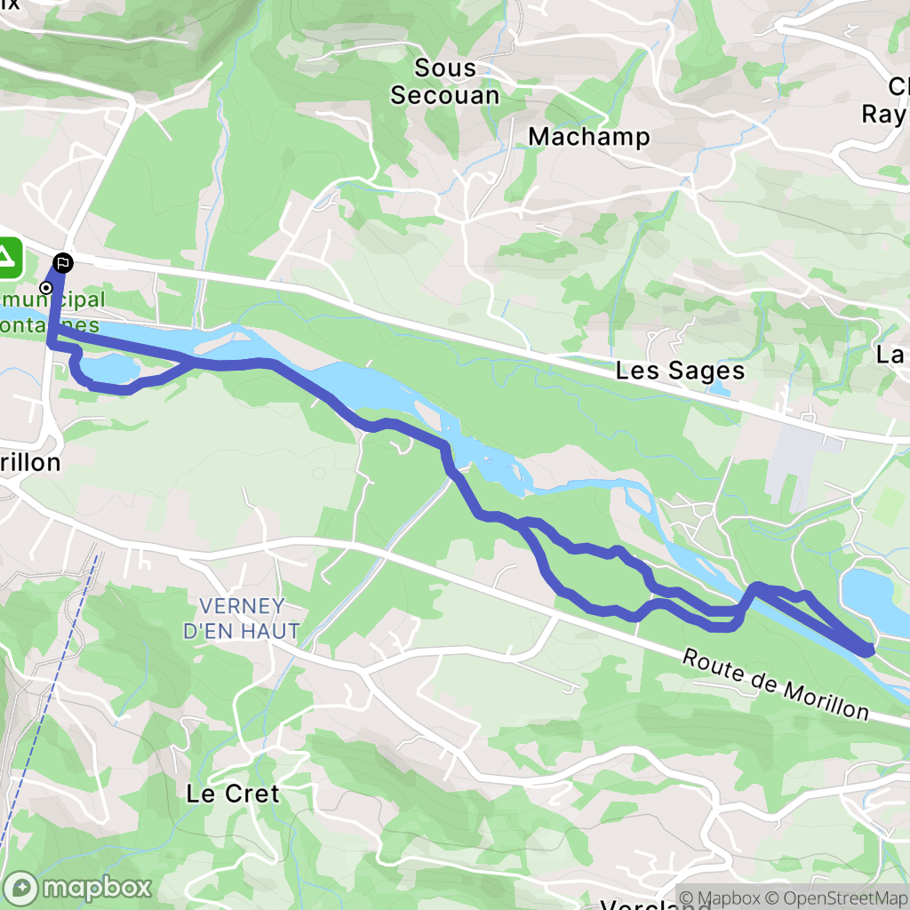 Verchaix : carte du parcours de randonnée - France