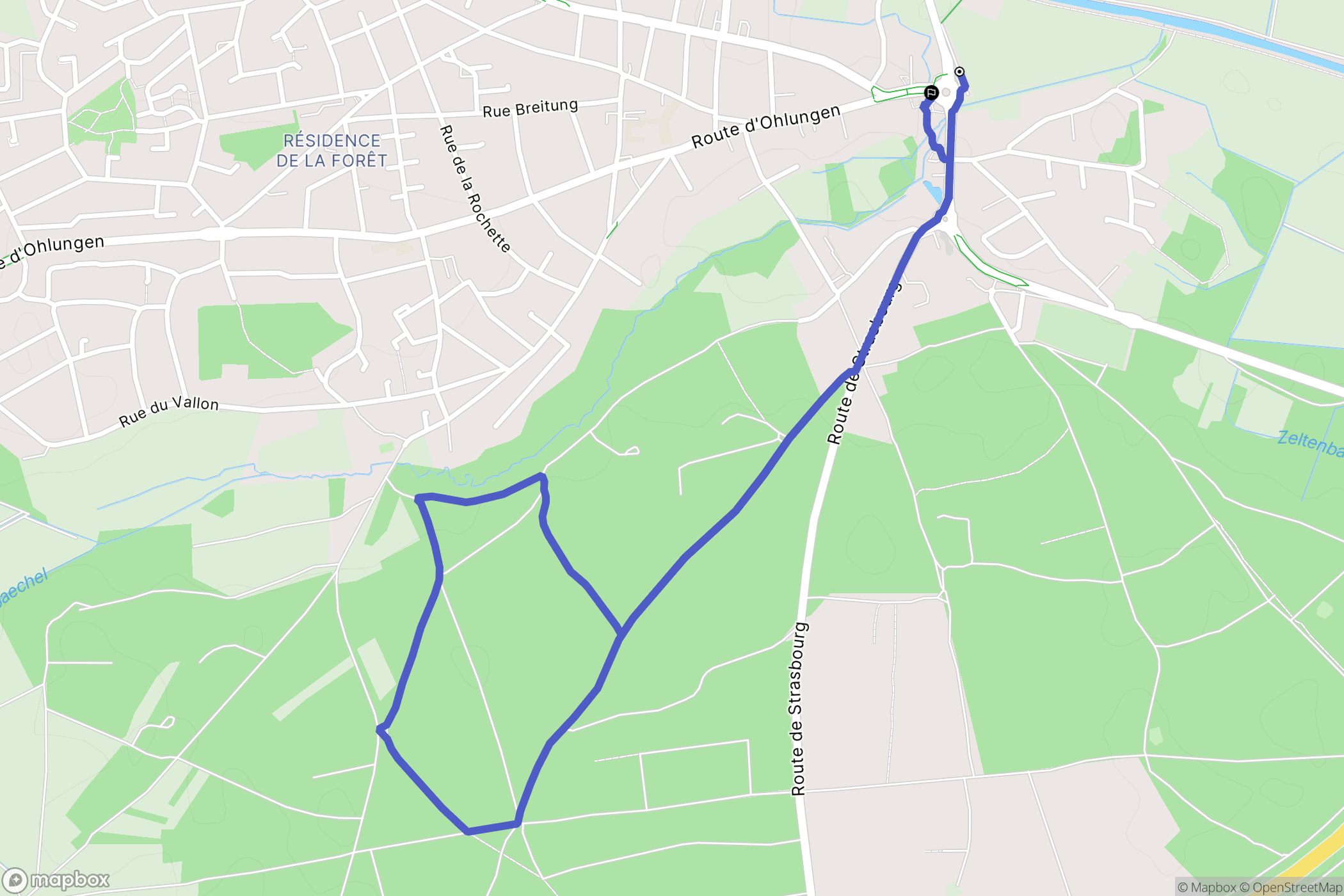 Schweighouse-sur-Moder : carte du parcours de randonnée - France