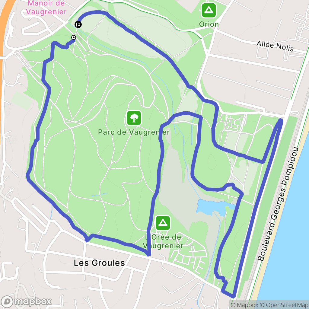 Villeneuve-Loubet : carte du parcours de randonnée - France