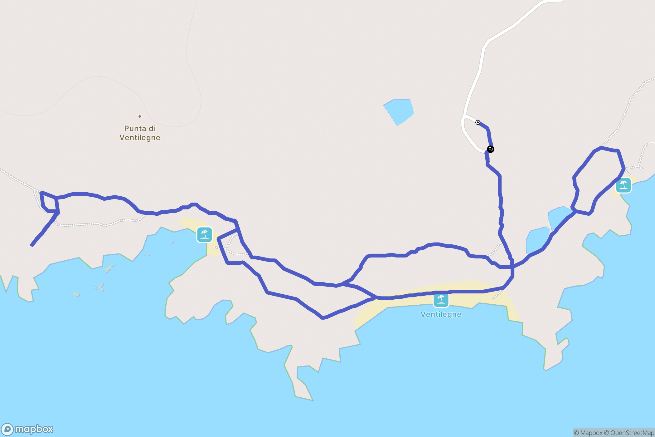 Figari : carte du parcours de randonnée - France