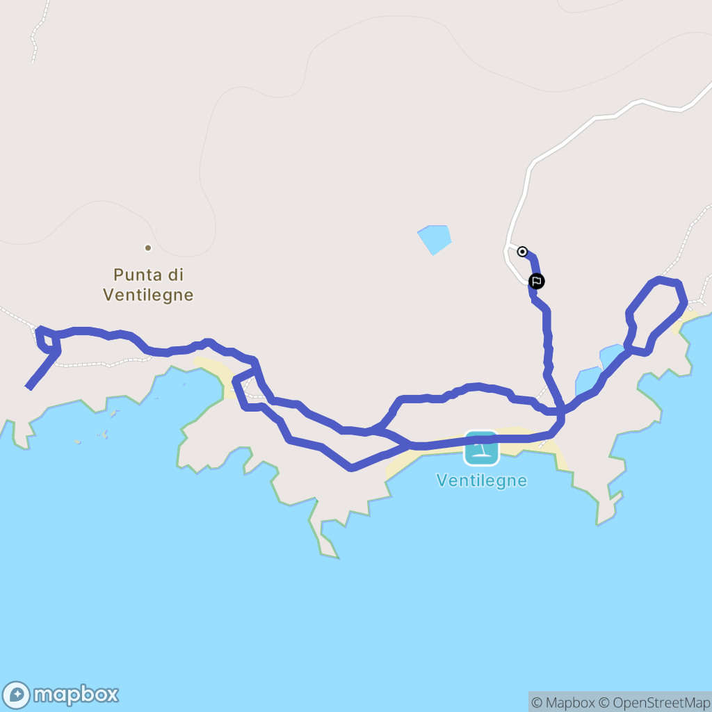 Figari : carte du parcours de randonnée - France