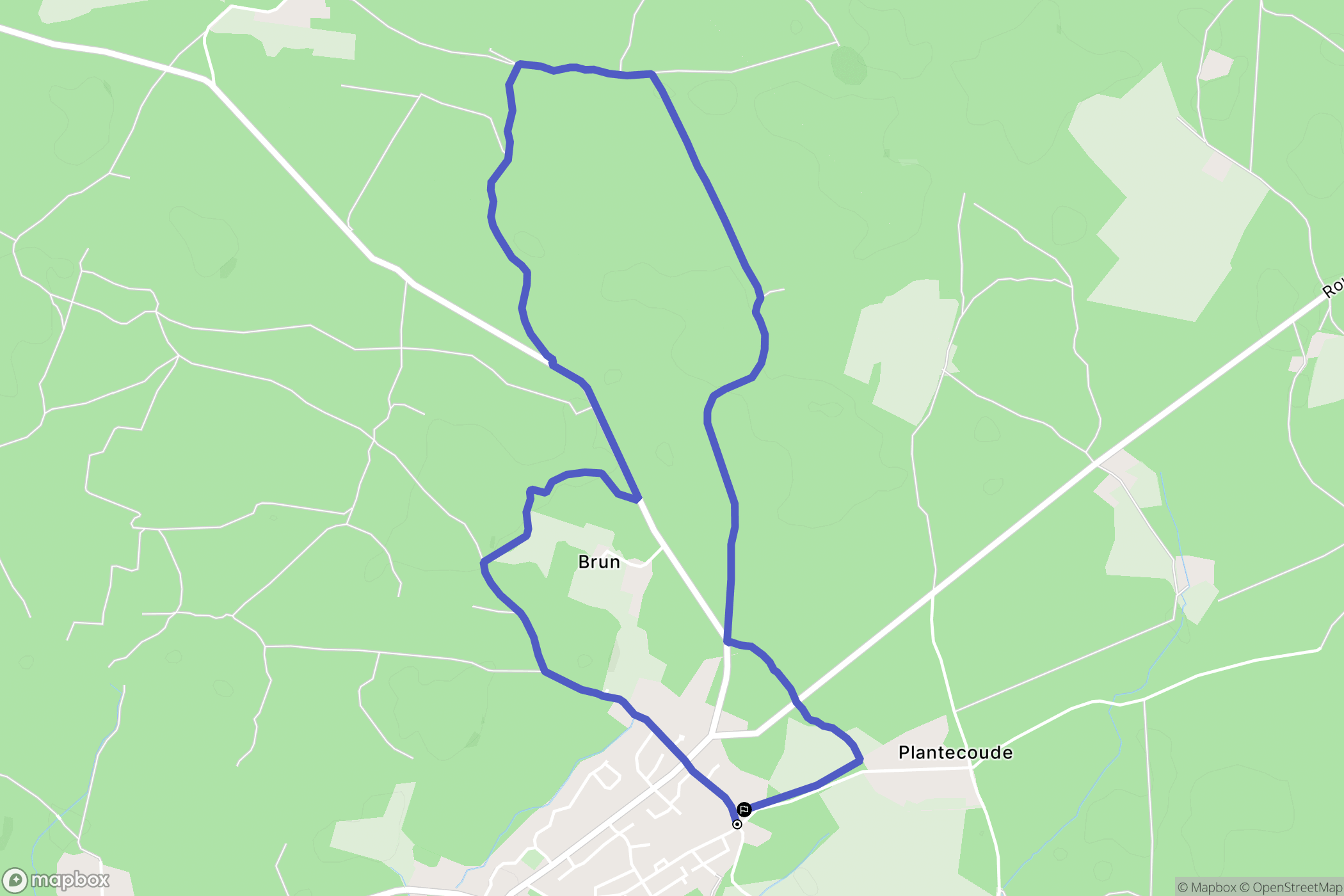Azur : carte du parcours de randonnée - France