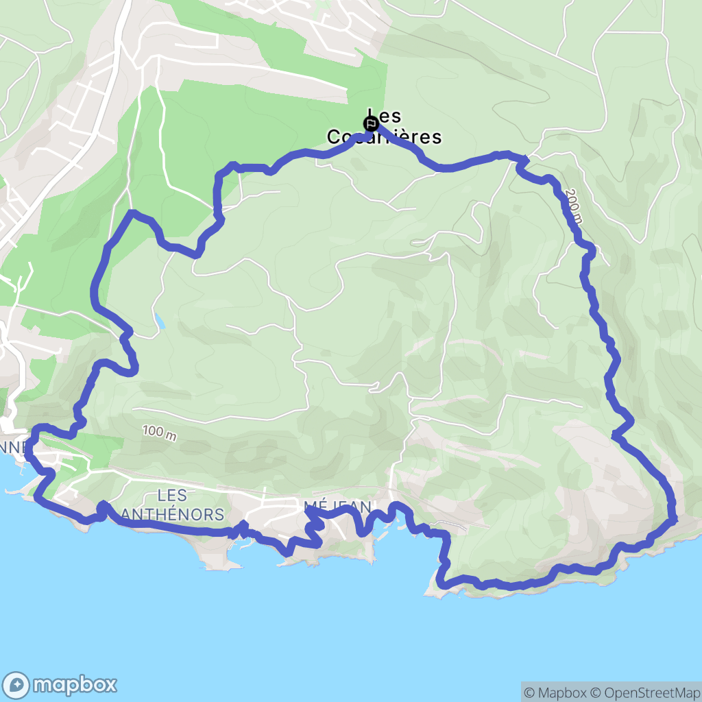 Ensuès-la-Redonne : carte du parcours de randonnée - France