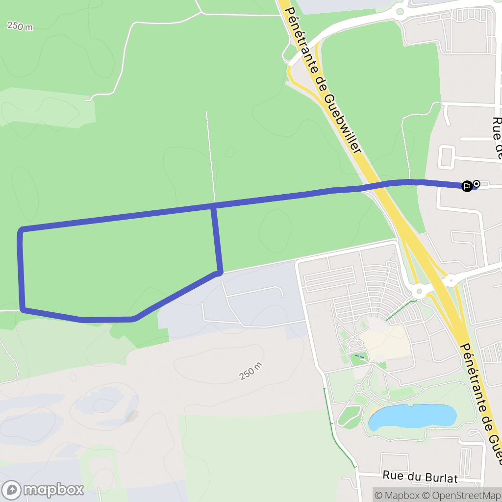 Wittenheim : carte du parcours de randonnée - France