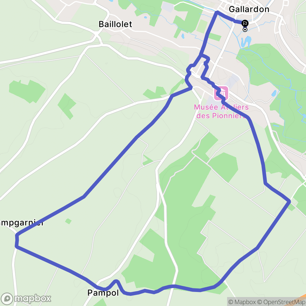 Gallardon : carte du parcours de randonnée - France