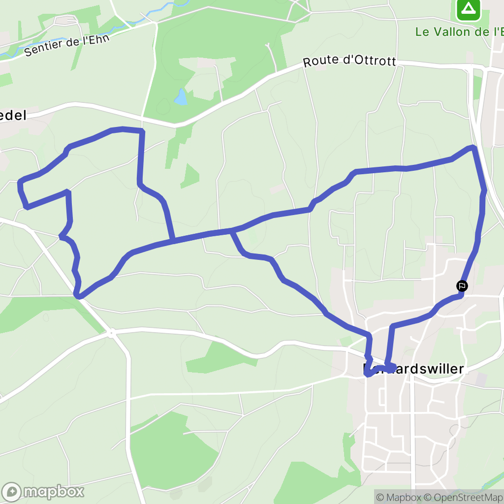 Bernardswiller : carte du parcours de randonnée - France